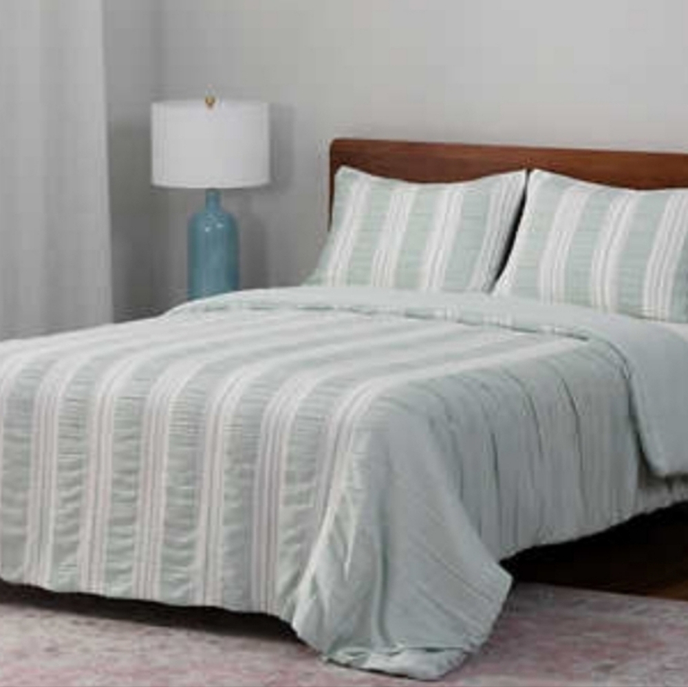 Berkshire life waffle stripe comforter set